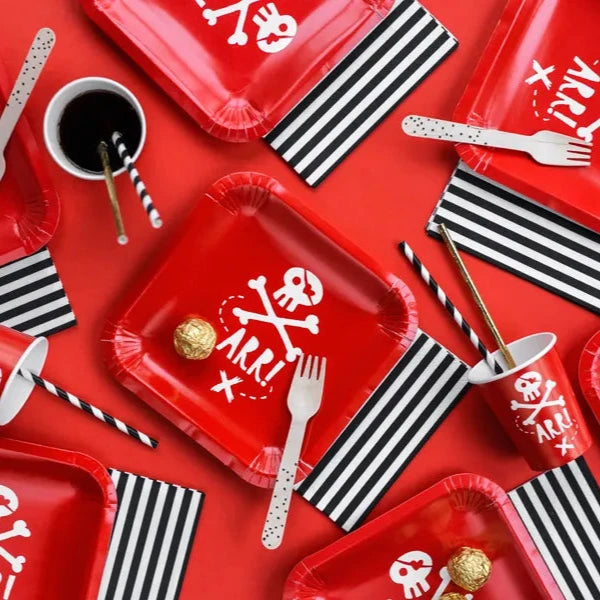 Papieren Bordjes • Piraten (6 stuks)