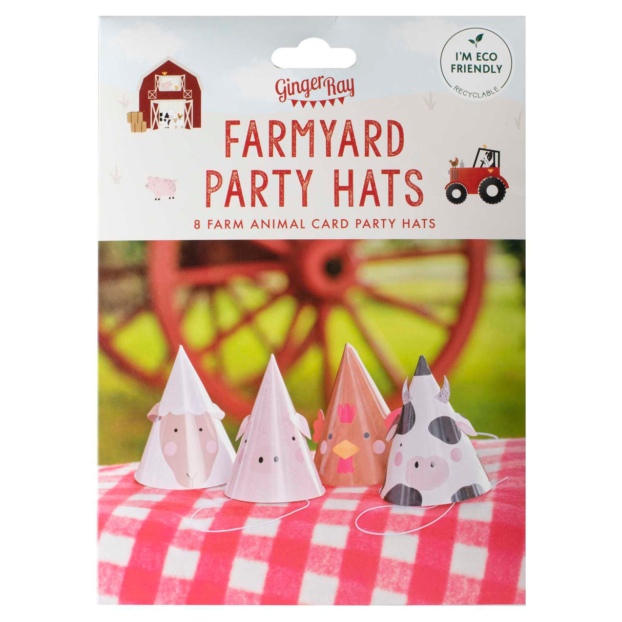 Farm Friends • Kartonnen Feesthoedjes (8 stuks)
