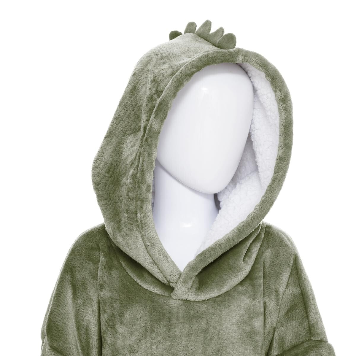 Dino Hoodie Plaid Helloboy groen green