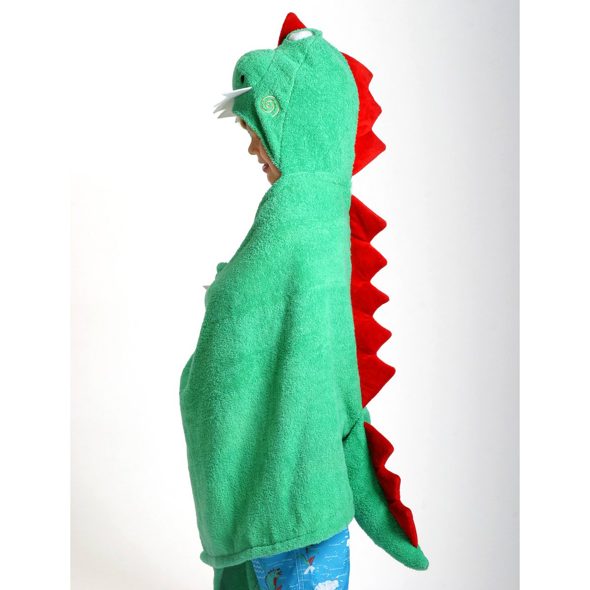 Zoocchini Kids Badcape - Devin The Dinosaur - Helloboy groen dino
