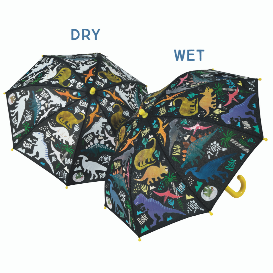 Magische Paraplu • Dino Zwart (verandert van kleur bij regen)