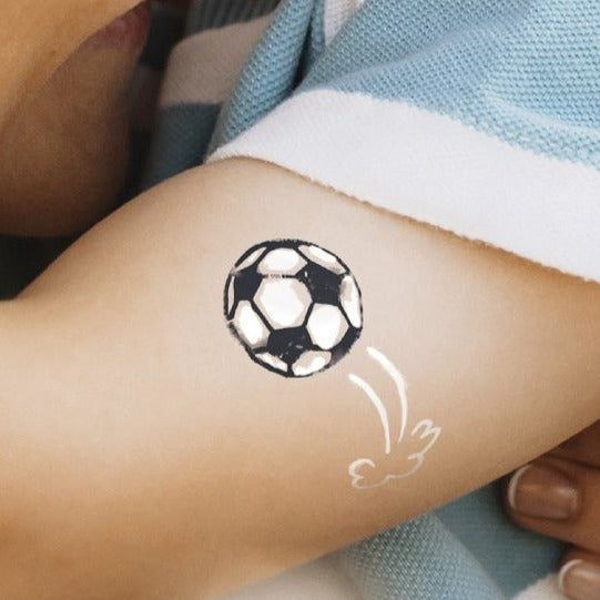 Inkt Pad + Inkt + Voetbal Tattoo
