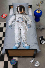 dekbedovertrek astronaut dekbed snurk amsterdam grey grijs ruimte space ruimtepak spacepak