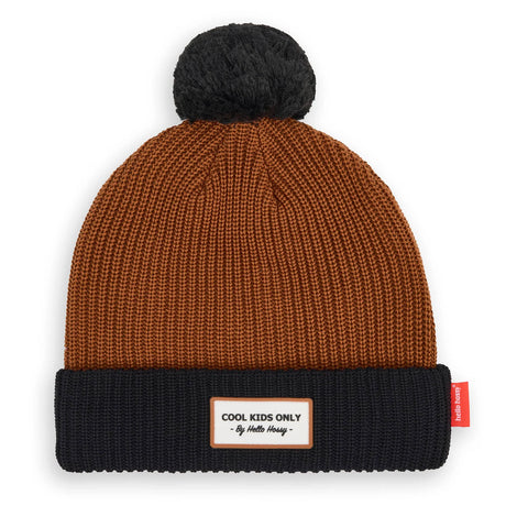 muts hello hossy pompon bruin zwart block blacky