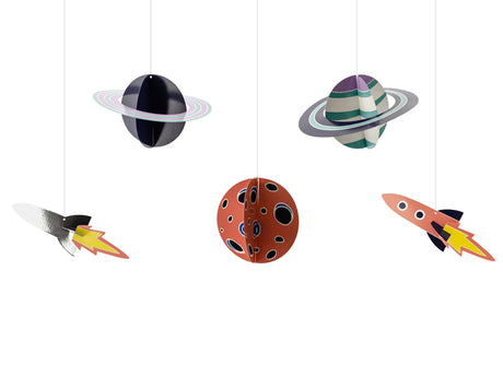 Hangende Decoratie • Space Party (5 stuks) - Helloboy